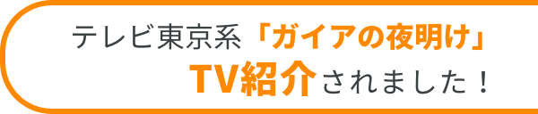 テレビ東京系「ガイアの夜明け」TV紹介されました！